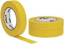 STIKK Painters Tape - 3pk Yellow Painter Tape - 1 inch x 60 Yards - Paint Tape for Painting, Edges, Trim, Ceilings - Masking Tape for DIY Paint Projects - Residue-Free Painting Tape