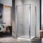 ELEGANT 800x800mm Pivot Shower Enclosure Reversible Screen Panel with 6mm Glass Door Shower Cubicle