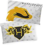 Jay Franco Harry Potter Hufflepuff Glow in The Dark 2 Pack Reversible Pillowcases - Double-Sided Kids Super Soft Bedding