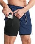 Aolesy Men’s 2 in 1 Running Shorts,