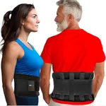 RiptGear Back Brace for Lower Back Pain Relief - Breathable Back Brace for Men and Women - Ideal for Lifting, Work, Sciatica, Herniated Disc, and Lumbar Support - Black, Large (Waist: 32"-35")