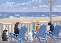 Dogs on Deck Chairs Note Cards (Sta