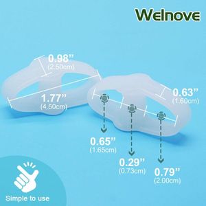 Welnove Bunion Corrector Toe Separators, 12-Pack – 2-Loop, White