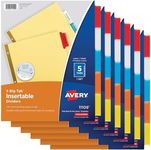 Avery 5-Tab Binder Dividers, Insert