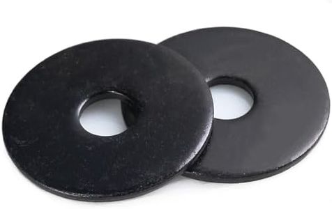 Black Fender Washers, 1/4 x 1-1/4 Inch, 18-8 Stainless Steel 304, 40-Pack for Screws and Bolts