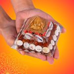 VIBESLE Original Maha Laxmi Wealth Pyramid - Certified Gomati Chakra Rudraksha White Kauri Cowrie Kodi Shri Yantra and Ratti Seeds Clear Quartz Crystal for Vastu Money Wealth Good Luck and Prosperity