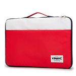 MOCA Beautiful kinmac Canvas Hand Bag Sleeve Carry case for 15 15.6 16 inch MacBook/Universal Laptop Sleeve Hand Bag for 15 15.6 16 inch Sleeve Bag (for 15.4/15.6/16 Inch Laptop, Dual Red)