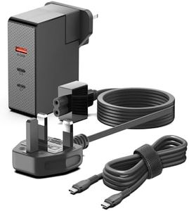 GaN PD140W USB C Charger for MacBook Pro 16 15 Pluggable USB-C Fast Charging Cable for Portable Power Station Jackery Explorer 240 V2 240D 300D Anker SOLIX C200 C300 6FT Type C Power Adapter