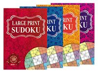 WF Graham Large Print A5 Sudoku Puzzle Books for Adults and Teens - Pack of 4 Sudoku Activity Book Set with over 150 Puzzles Each