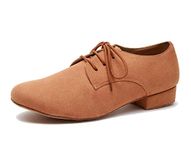 Miyoopark Men Ballroom Dance Shoes Lace-up Tango Shoes L274 Brown UK 9