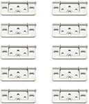 Non-Mortise Hinges,Susenya 3" Hinge,Chest Hinges,Specially White Color,10-Pack,