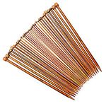 36 Pcs Bamboo Knitting Needles Set, Single Pointed Knitting Needles Wooden Straight Knitting Needles Kit Knit Needles 18 Sizes from 2.0 Mm to 10.0 Mm for Beginner and Professional