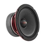DS18 PRO-X5M Loudspeaker - 5.25", Midrange, Red Steel Basket, 300W Max, 150W RMS, 8 Ohms Audio Door Speakers for Car or Truck Stereo Sound System (1 Speaker)
