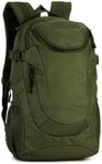 HUNTVP 25L Tactical Backpack Rucksack WR Tactical Assault Pack Military Bag (Black) (Army Green)