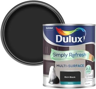 Dulux Simply Refresh Multi Surface Eggsgell Paint - Rich Black - 750ML