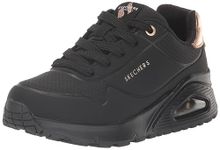 Skechers Unisex Kids Uno Gen1 Shimmer Away Sneaker, Black, 5.5 UK