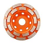 Concrete Diamond Grinding Cup Wheel,BRSCHNITT 115mm Angle Grinder Diamond Double Row Cutting Wheel for Grinding/Polishing/Cleaning Surface Grinding Granite, Concrete,Stone,Cement,Marble,Rock