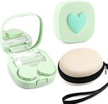 FEISEDY Portable Cute Contact Lens Case Remover Tool With Mirror Tweezers Kit for Women and Girl B0081