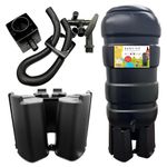 100L Black Traditional Rainwater Barrel Complete With Lid, Tap, Stand & Filler Kit