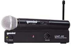 Gemini UHF-01M F1 Handheld Wireless Microphone System - Channel 1 - Professional Karaoke, DJ, and Podcast Mic