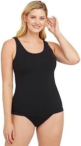 Spanx Women's Cotton Control Tank Shapewear Underwear, Black (Very Black), X-Large