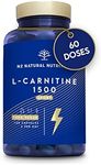 Natural L CARNITINE 1500mg. Fat Burner Pills Supplement. Improves Sports Performance, Weight Loss & Provides Energy Resistance. 120 Vegetable Capsules. UK Vegan Certified. N2 Natural Nutrition.