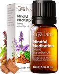 Gya Labs Mindful Meditation Essential Oil Blend (10ml) - Natural Meditation Essential Oil - Grounding & Relaxing