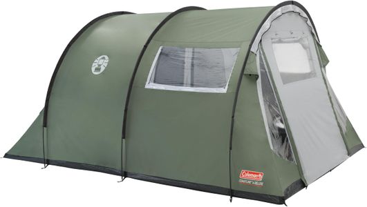 Coleman Coastline 4 Deluxe Tent – 4-Person Tube Tent, Green/Grey