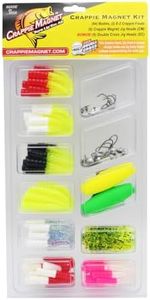 Crappie Magnet 96-Piece Kit - 80 Bodies, 2 E-Z Floats, 6 Crappie Magnet Jig Heads, 8 Double Cross Jig Heads