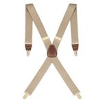 Dockers Men's Solid Suspenders, Khaki, One Size