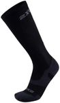 2XU Vectr Full Length Sock, Black/Titanium, Small