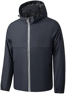 Y CHROMOSOME Giacca Jacket Uomo Leggero Softshell Impermeabile Antivento con Cappuccio Giacca Calda Giubbotto Uomo Trekking Casual (L, BLU)