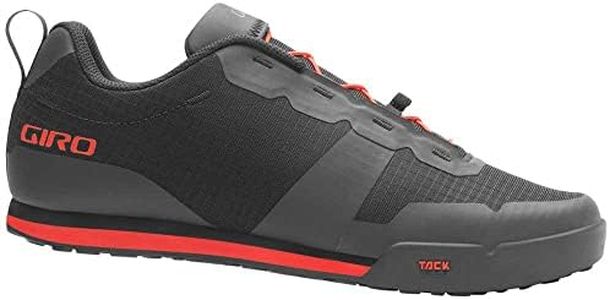 Giro Tracker Fastlace Men Flat Pedal Mountain Bike/e-Bike Shoes - Black/Bright Red (2024), 40