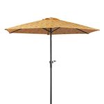 Vera Bradley by Classic Accessories Water-Resistant Market Umbrella, 9 Foot, Rain Forest Toile Gold