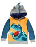 Boys Jackets for Boys Kid Cartoon Dinosaur Zipper Packaway Animal Hoody Spring Coats Toddler 2-3 Years 3T Halloween Christmas Thanksgiving Gift Yellow