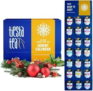 Tiesta Tea 2025 Advent Calendar, 24 Unique Loose Leaf Blends, Limited Edition Holiday Tea Gift Set, Perfect Variety Pack for Tea Enthusiasts