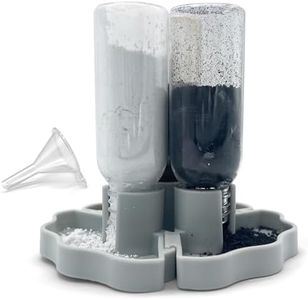 Hermit Crab Gravity Feeder - 3 Well feeders - Gray for Greensand, Oyster Shell Flour and Worm castings by Snout and Shell