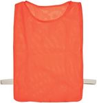 Champion Sports Deluxe Youth Mesh Pinnie, Neon Orange - 12 Pack