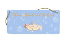 Relaxing Hanging Plywood Sign: Funny Bathroom Wall Decor with Full Colour, Reads 'Relax and Let it Go' - Perfect Ideas for Her & Busy Moms - Wooden Home Decor