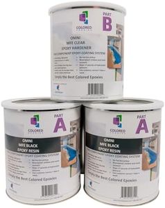 Coloredepoxies 10015 Black Epoxy Resin Coating Made with Beautiful and Vibrant Pigments, 100% Solids, for Garage Floor, Basements, Concrete and Plywood. 3 Gallon KIT