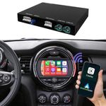 Road Top Wireless Carplay Retrofit Kit Decoder for BMW Mini Cooper One Hatch Clubman F55 F56 F54 F57 NBT System 2014-2018 Year, Support Wireless Android Auto, Mirrorlink, Reverse Camera