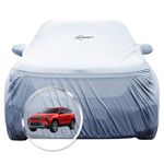 NEODRIFT 'SilverTech' Car Cover for Tata Harrier (Precision-Fit & Breathable Fabric, 100% Water-Resistant, All Weather Protection, Tailored Fit) (Colour: Silver)
