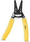 KATA 7 Inch Wire Stripper Wire Cutter, Cutting for 20-30 AWG Solid Wire and 22-32 AWG Stranded Wire, Heavy Duty Wire Stripping Crimping Tool, Multi Purpose Electric Crimper Plier, Yellow