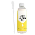 Glass Cutting Oil, 4 OZ Glass Cutter Oil Suitable for All Glass Cutting Tools, Premium Glass Cutting Oil for Glass Cutters/Tiles/Mirrors/Mosaic, Multipurpose Mirrors Cutting Tool Fluid