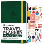 Clever Fox Travel Journal – Vacation Planner with Budget Plan, Packing List, Expense Tracker & Trip Journal – Travelling Itinerary Organizer for Women, Men & Couples – Pocket Size (Forest Green)