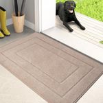 PURRUGS Dirt Trapper Door Mat 50 x 80 cm, Non-Slip/Skid Machine Washable Entryway Rug, Dog Door Mat, Super Absorbent Welcome mat for Muddy Wet Shoes and Paws