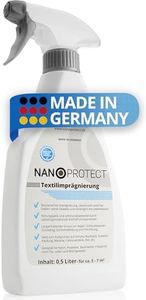 Nanoprotect Textilimprägnierung | 500 ml Spray | High-Tech Imprägnierspray für Textilien | Stark wasserabweisend mit Abperleffekt | Ideal gegen Schmutz und Nässe