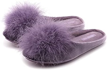 BCTEX COLL Women's Cozy Velvet Memory Foam House Slipper,Ladies Fuzzy Bedroom Slipper Non-slip Sole （11-12 purple）