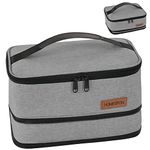 HOMESPON Expandable Lunch Bag for Men Women Kids Insulated Lunch Box Holder with Handle for Picnics Work School (Grey)