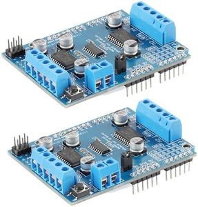 JESSINIE 2 Pack L293D DC Stepper Motor Control Shield Servo Driver Expansion Board Module for Arduino Mega2560 2/4 Channel R3 L293